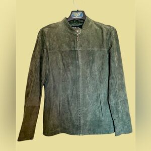 Green Leather Suade Jacket